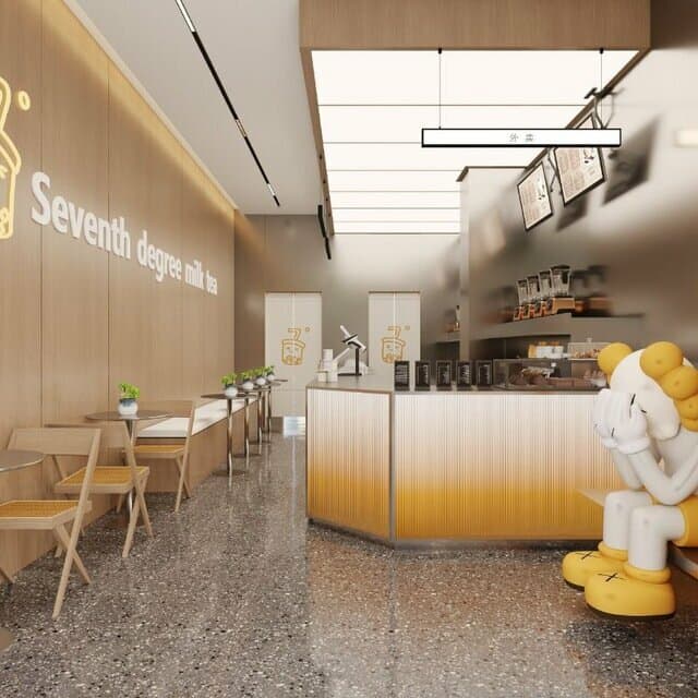 Seven degree milk tea